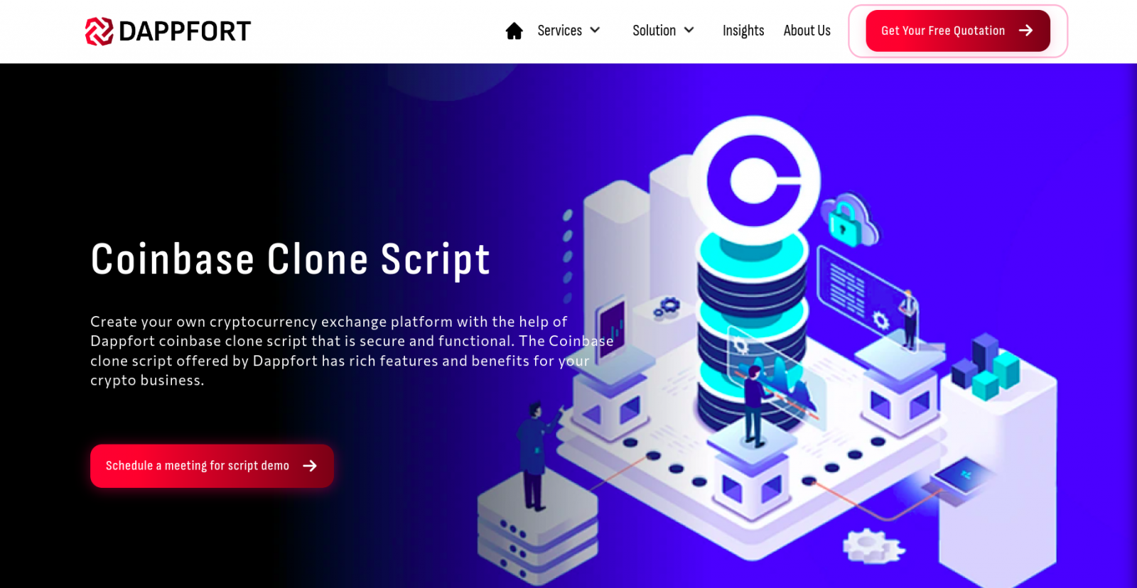 Coinbase clone script - Dappfort