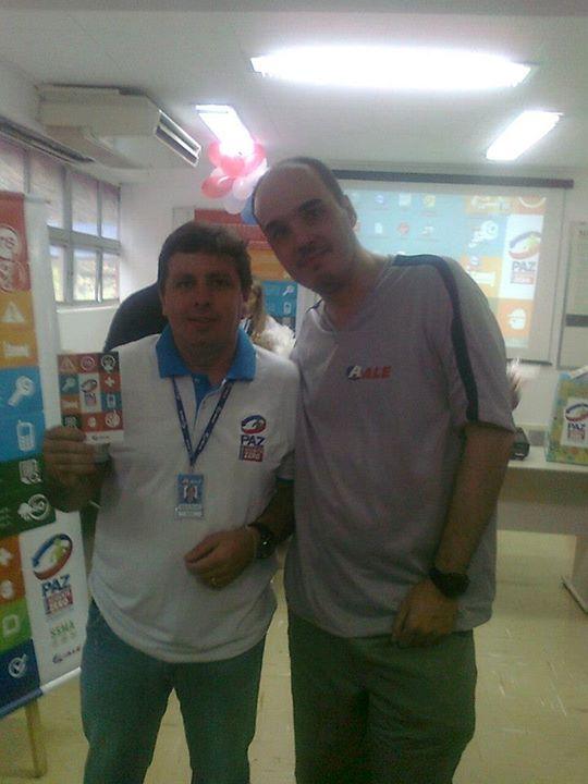 Eu e Sr. Rogério. Evento do Pgm. PAZ na ALE em Betim. 06-02-13